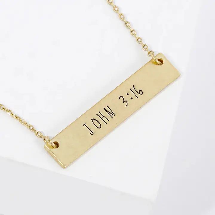 John 3:16 Engraved Necklace