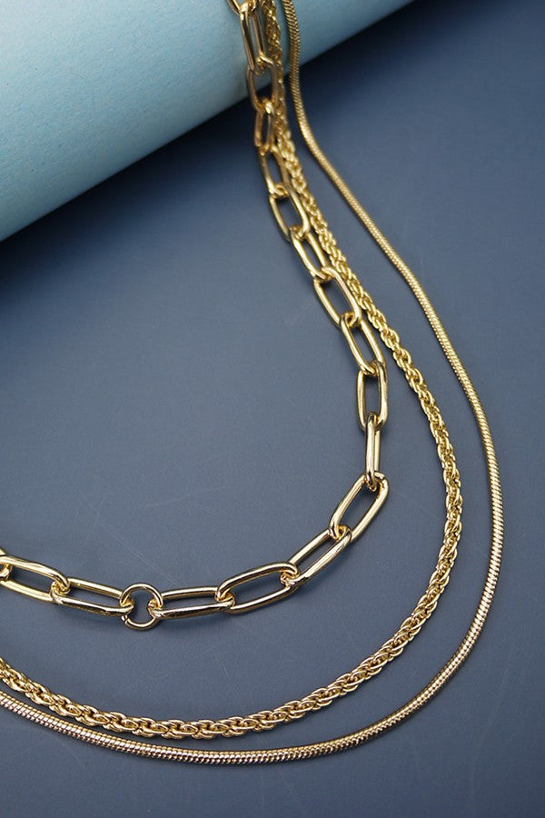 Anchor Chain Layered Necklace