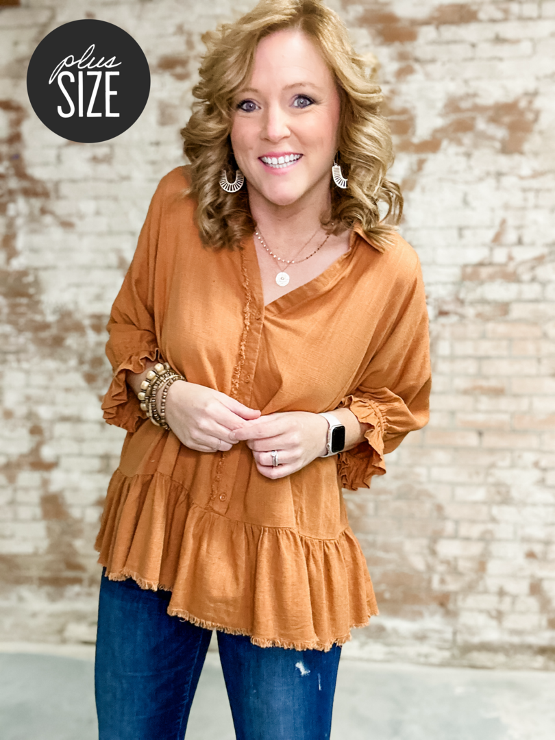 Plus size linen tops sale best sale