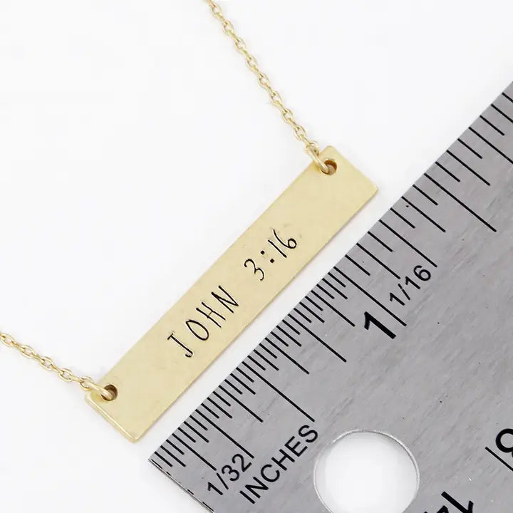John 3:16 Engraved Necklace