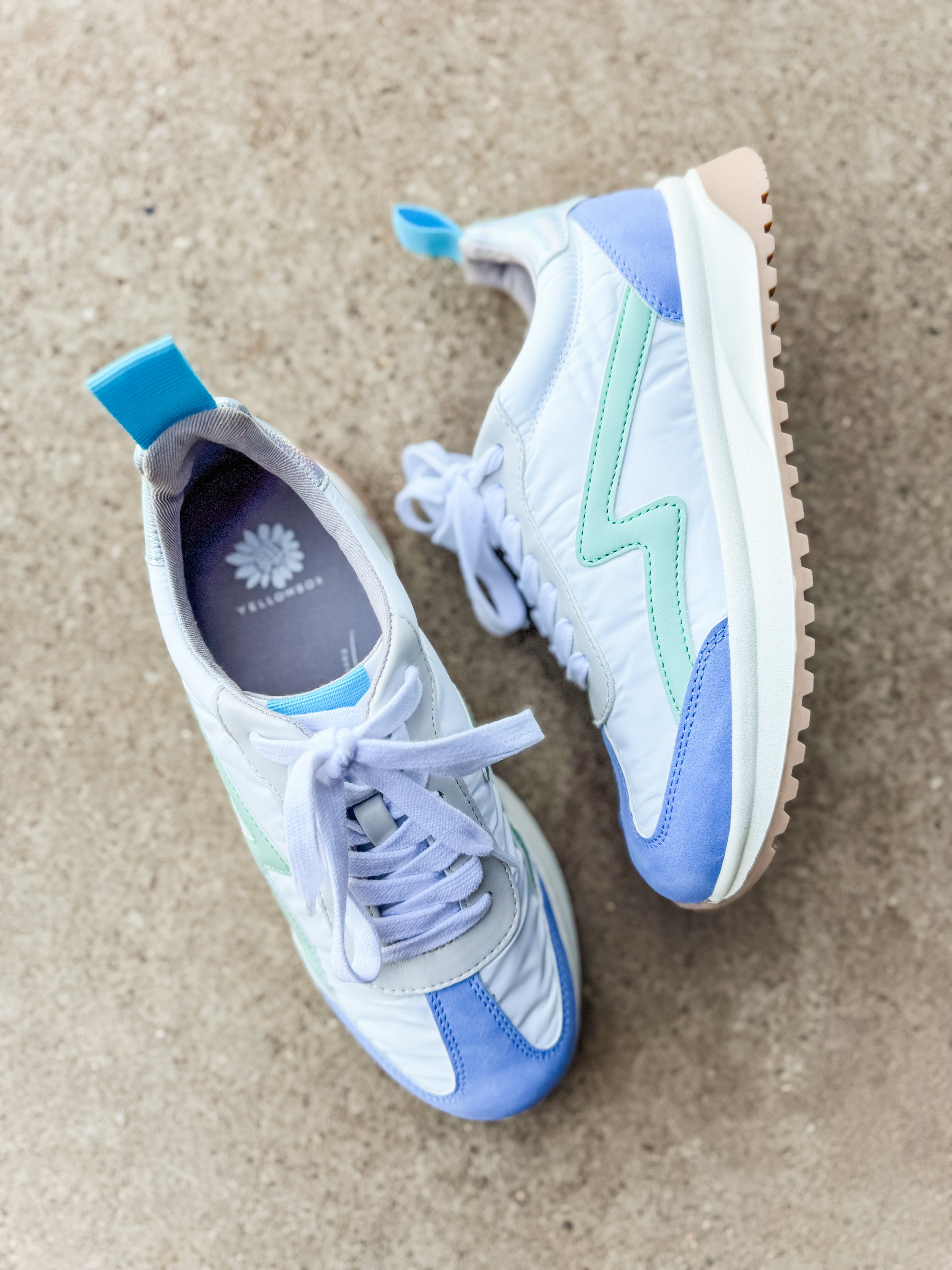 Yellowbox Blue Multi Ratna Lace-up Trainer - FINAL SALE