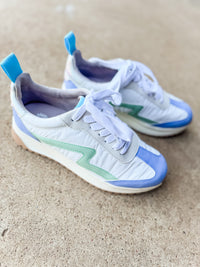 Yellowbox Blue Multi Ratna Lace-up Trainer - FINAL SALE