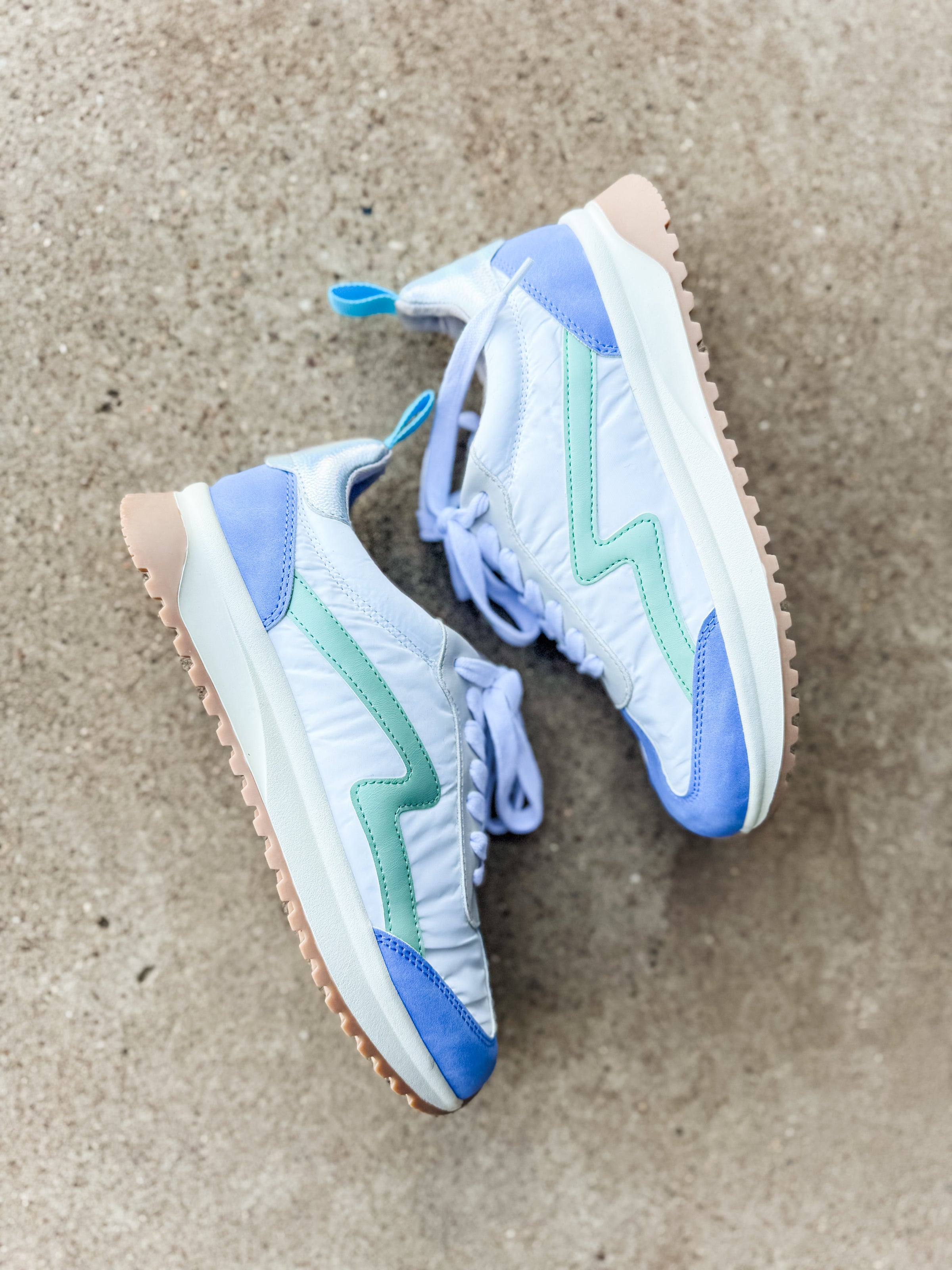 Yellowbox Blue Multi Ratna Lace-up Trainer - FINAL SALE