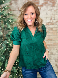 Blitzen Floral Embroidered Top