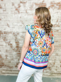 THML Janet Flutter Sleeve Top- FINAL SALE