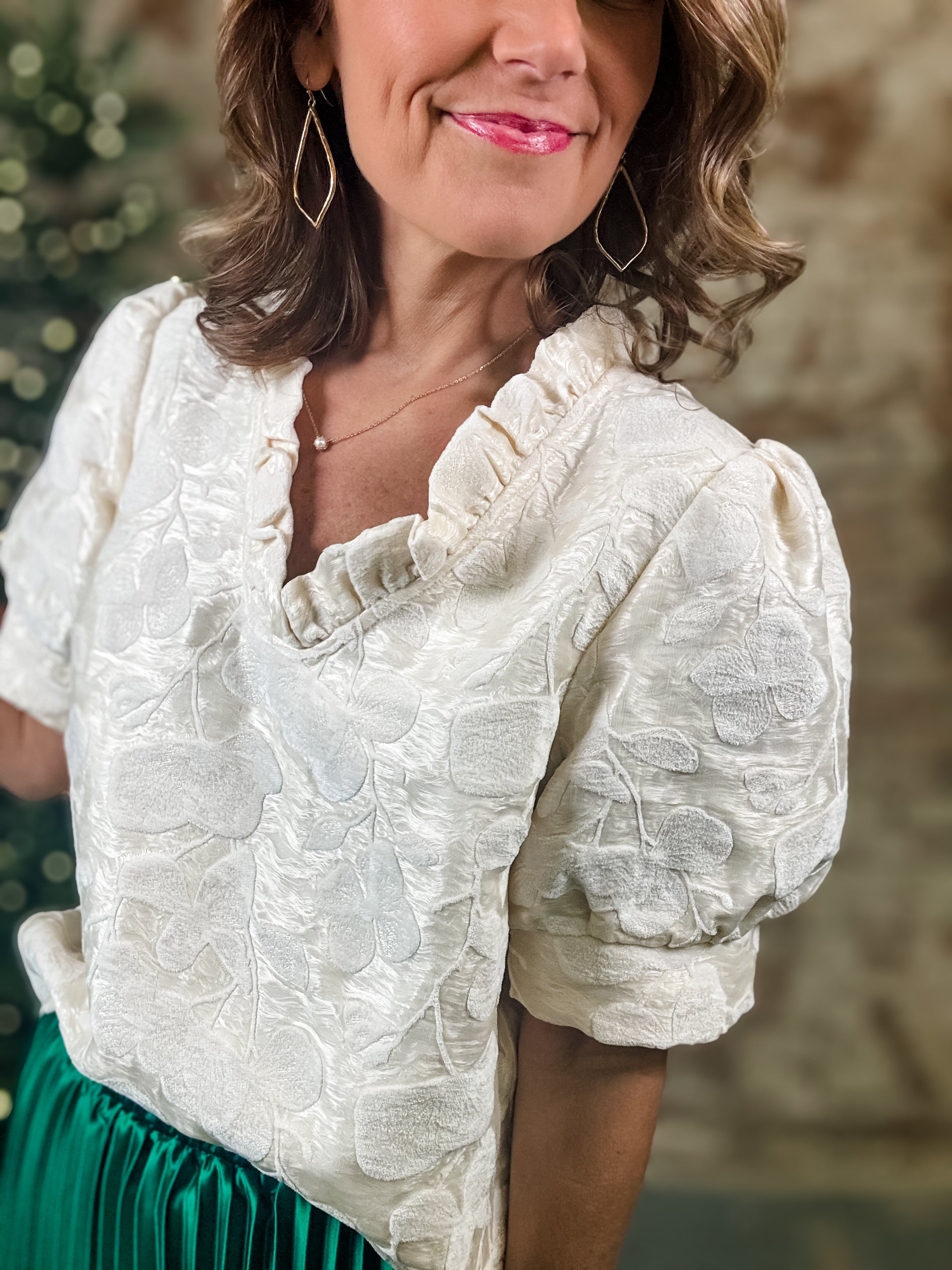 Frosty Textured Top