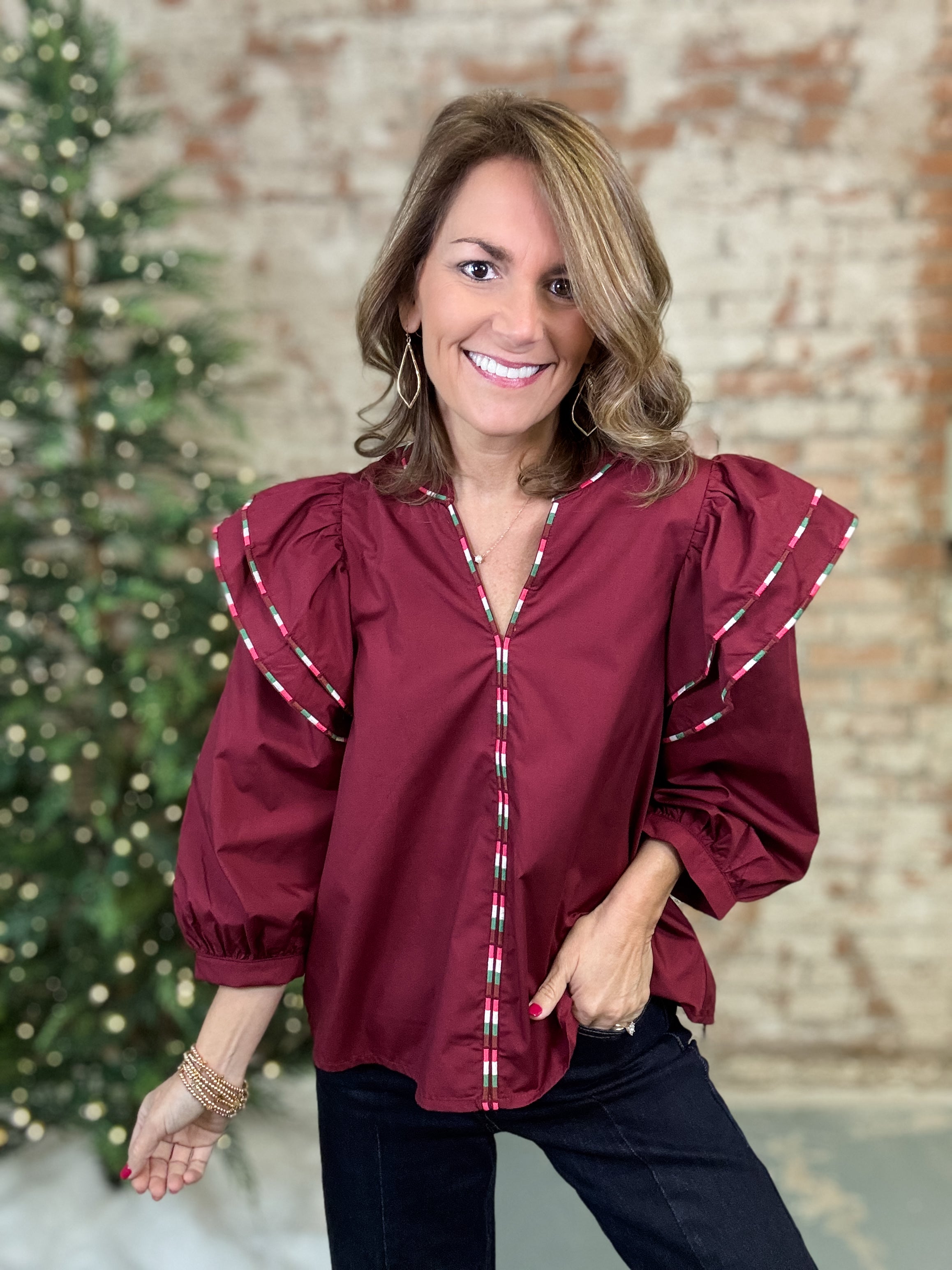 Emory Layered Ruffle Top