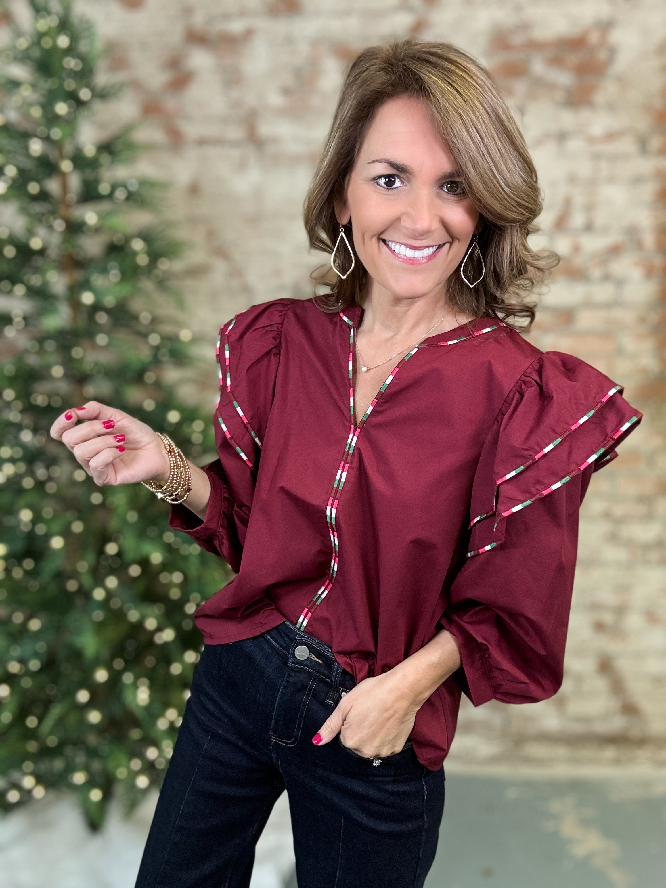 Emory Layered Ruffle Top