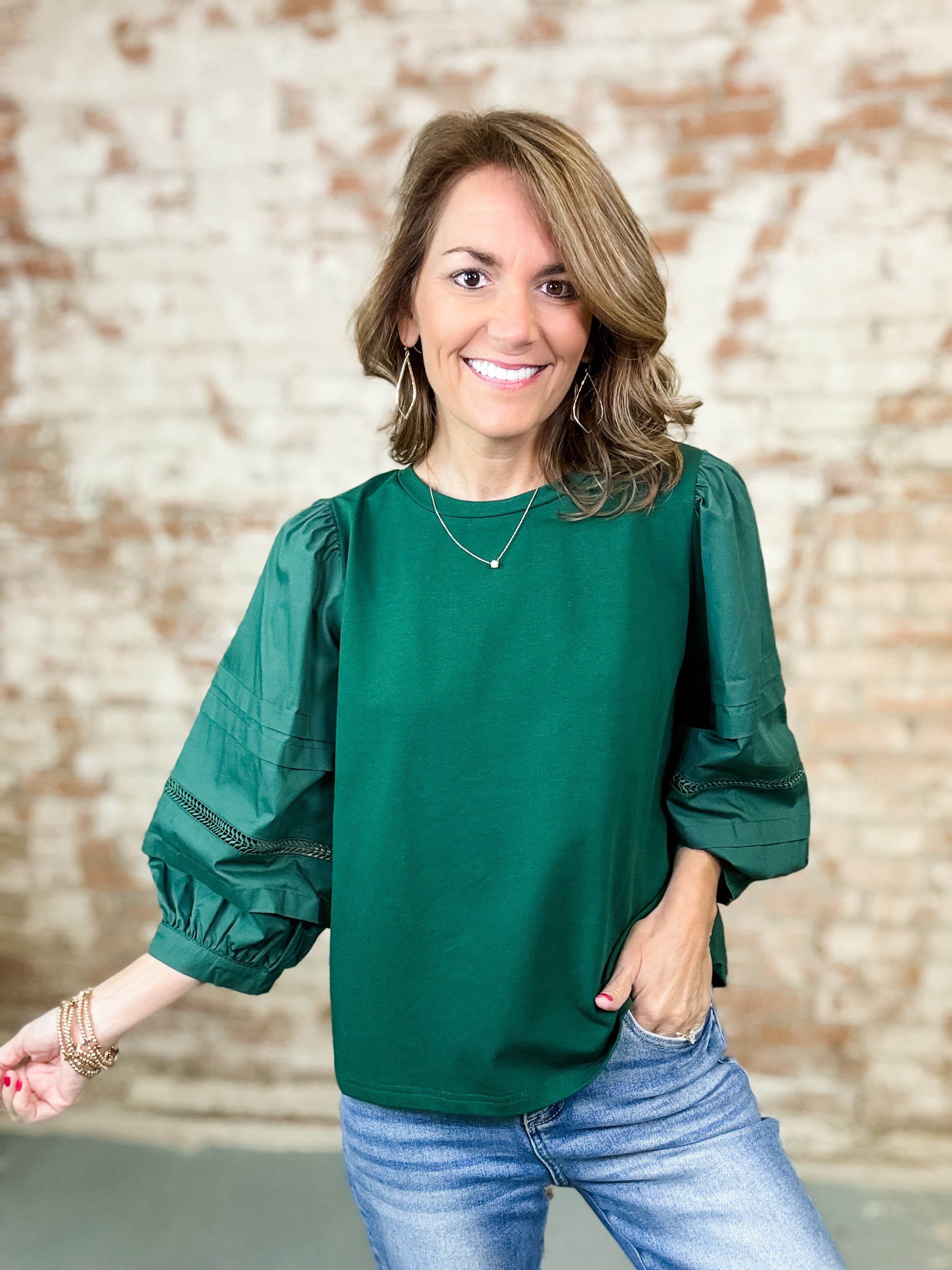 Zelle Puff Sleeve Top