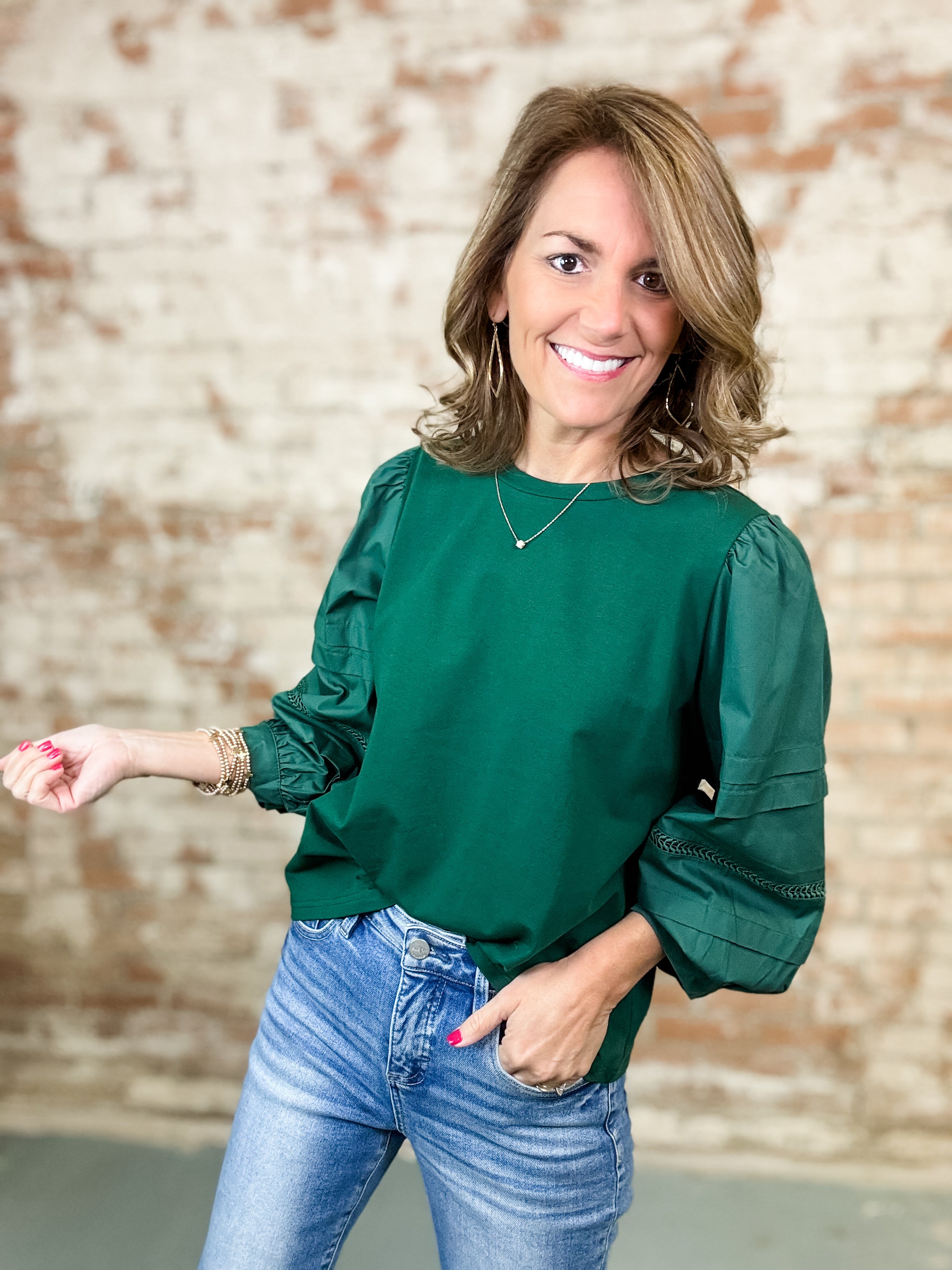 Zelle Puff Sleeve Top