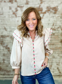 Starry Layered Ruffle Top