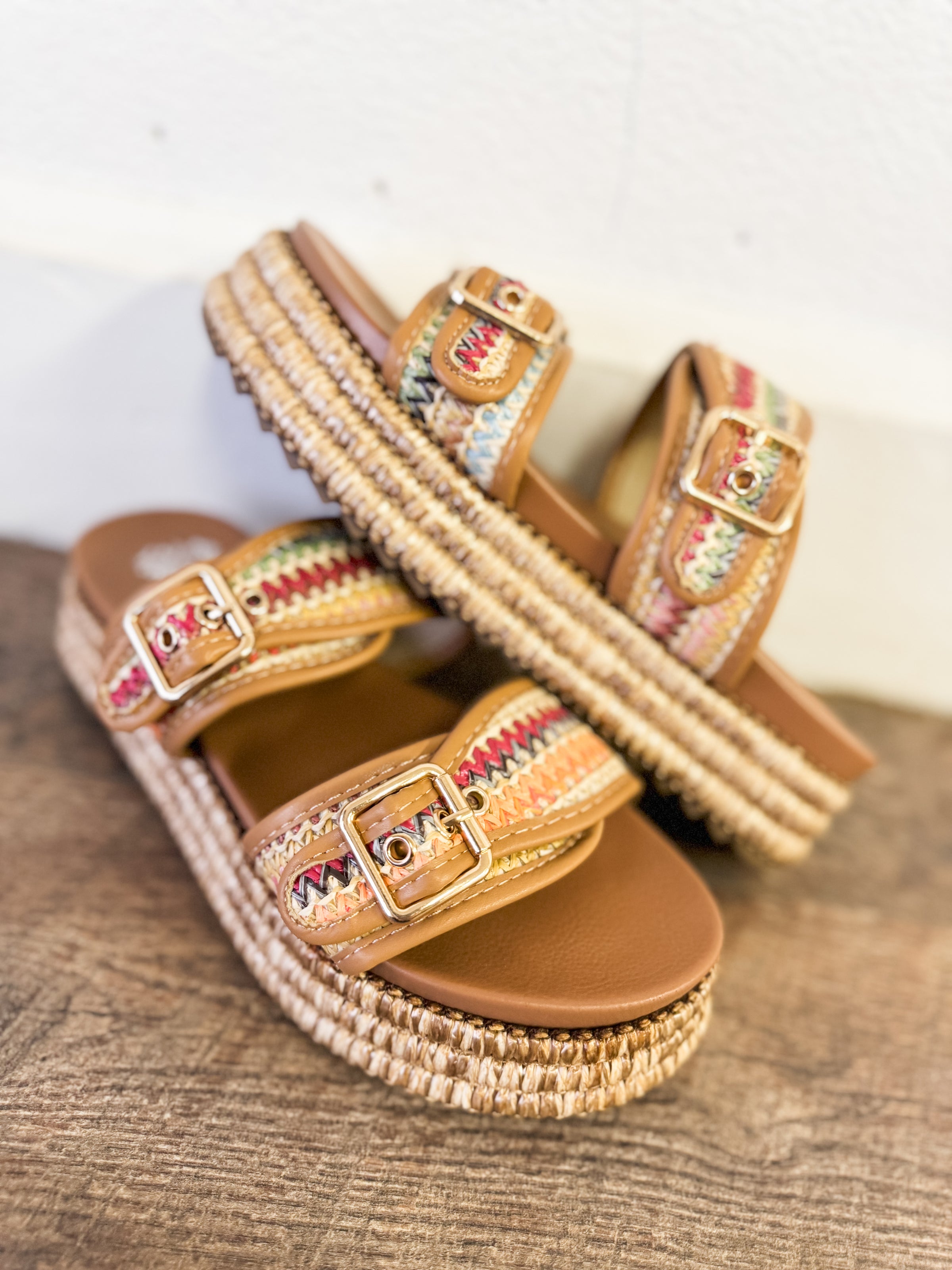 Lorena Double Buckle Slide Sandals - FINAL SALE