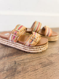 Lorena Double Buckle Slide Sandals - FINAL SALE