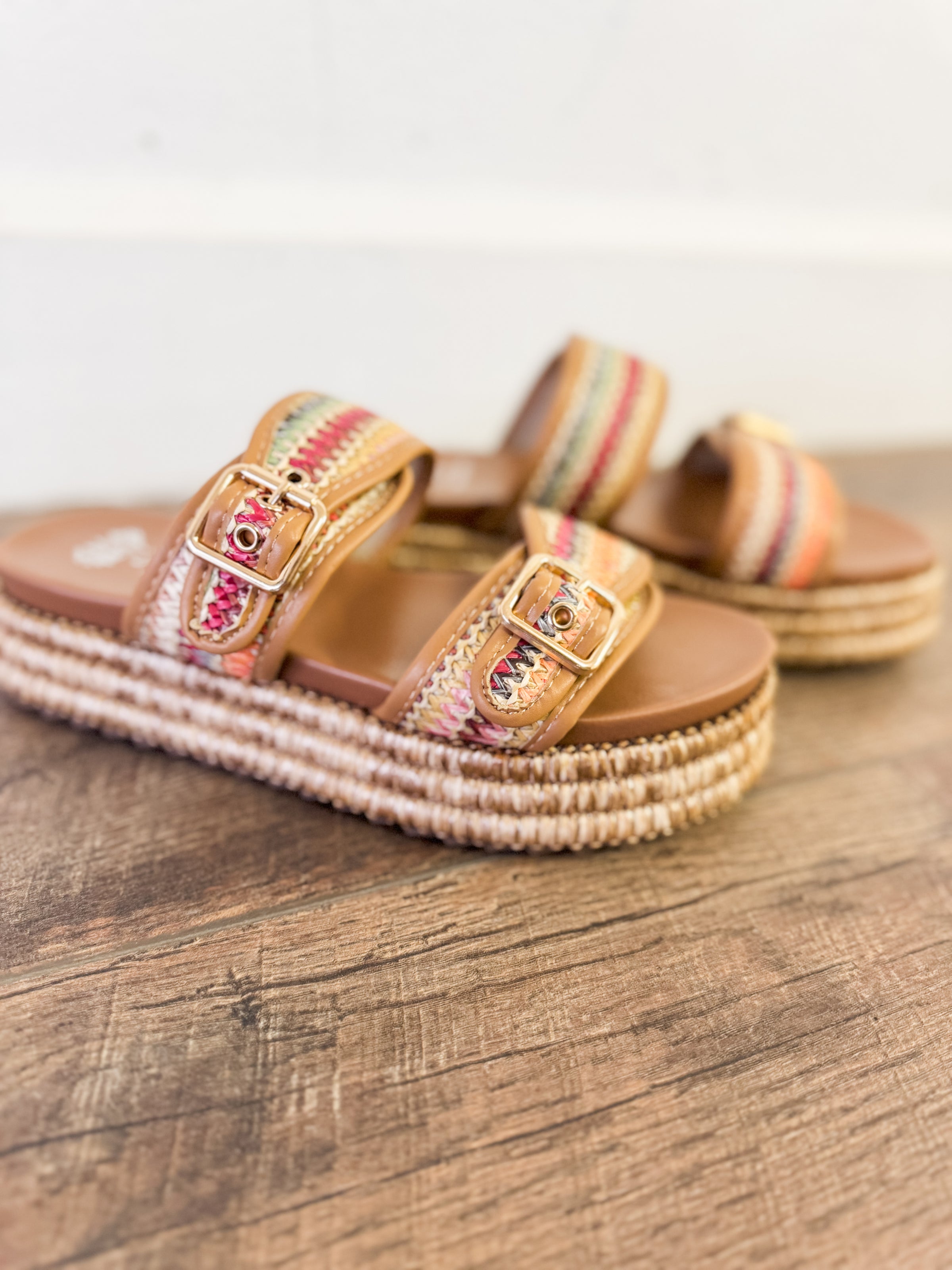 Lorena Double Buckle Slide Sandals - FINAL SALE