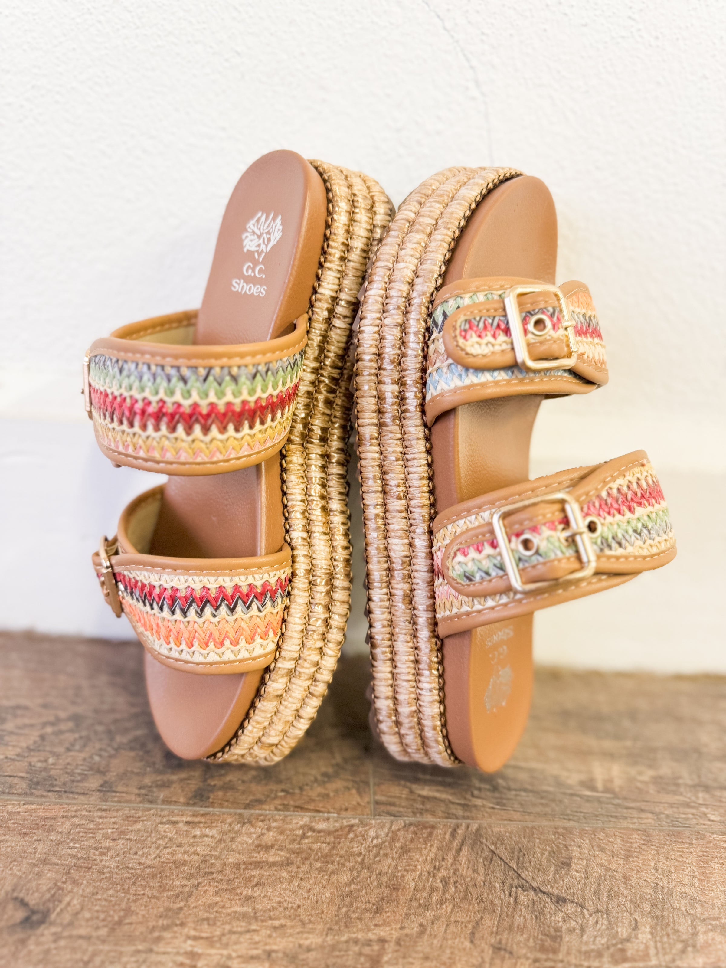 Lorena Double Buckle Slide Sandals - FINAL SALE