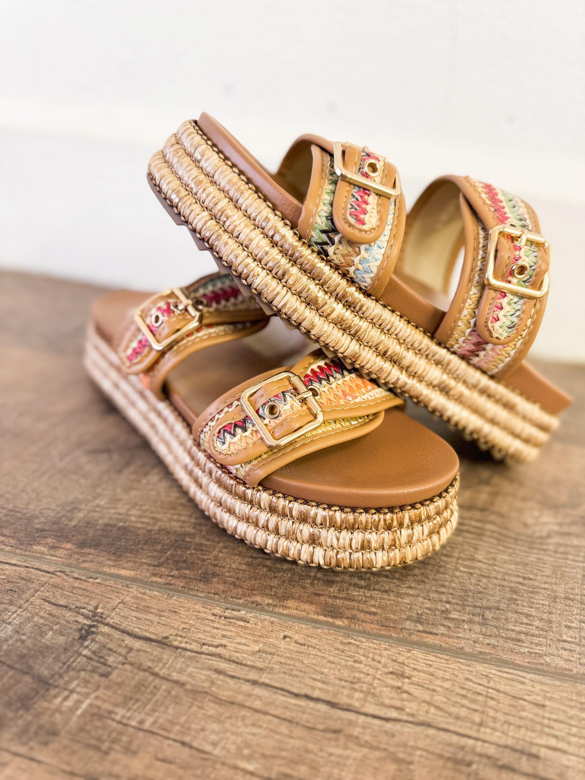 Lorena Double Buckle Slide Sandals - FINAL SALE