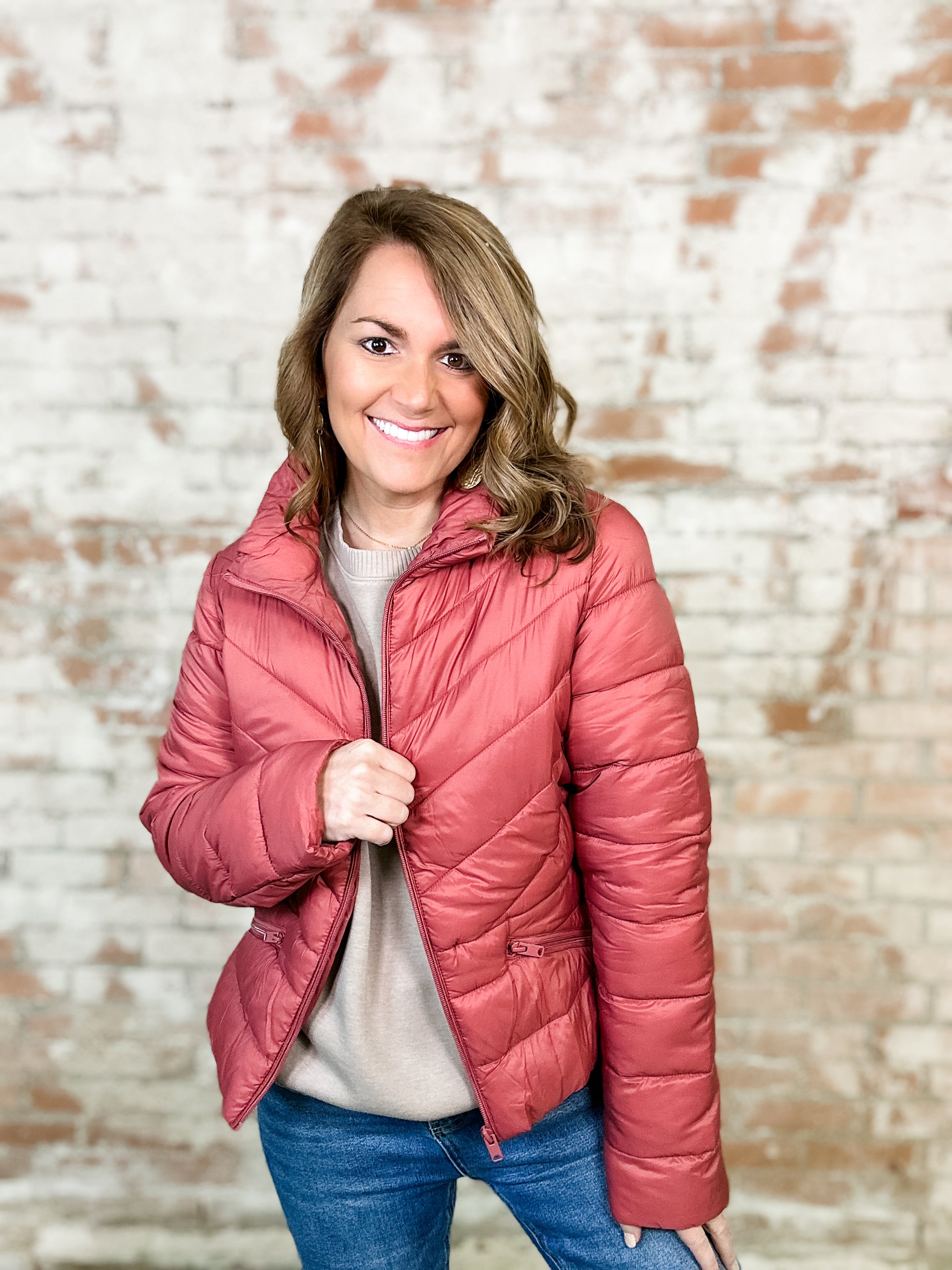 Chevron Puffer Jacket - FINAL SALE