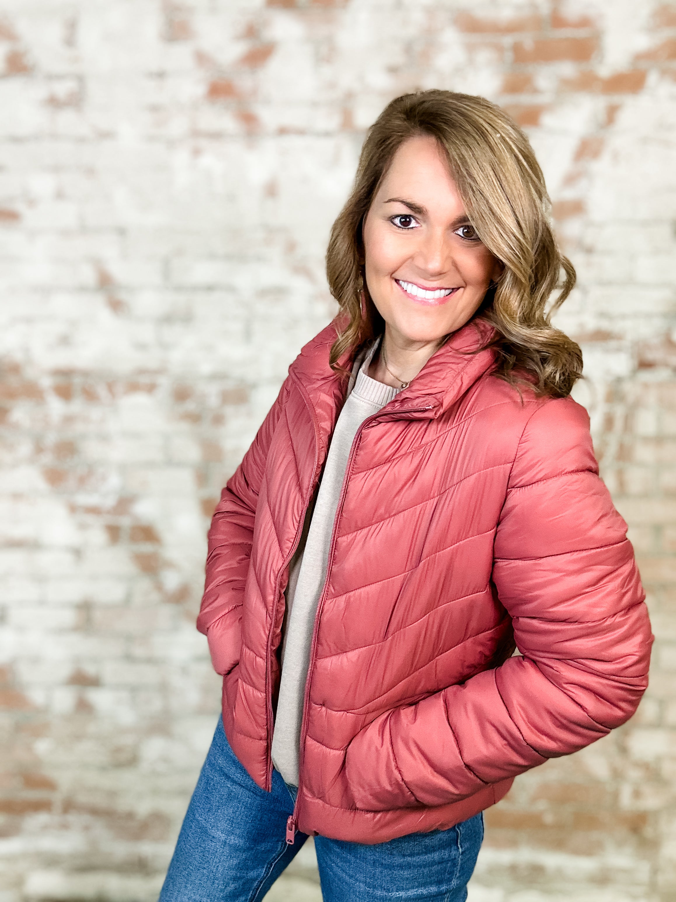 Chevron Puffer Jacket - FINAL SALE
