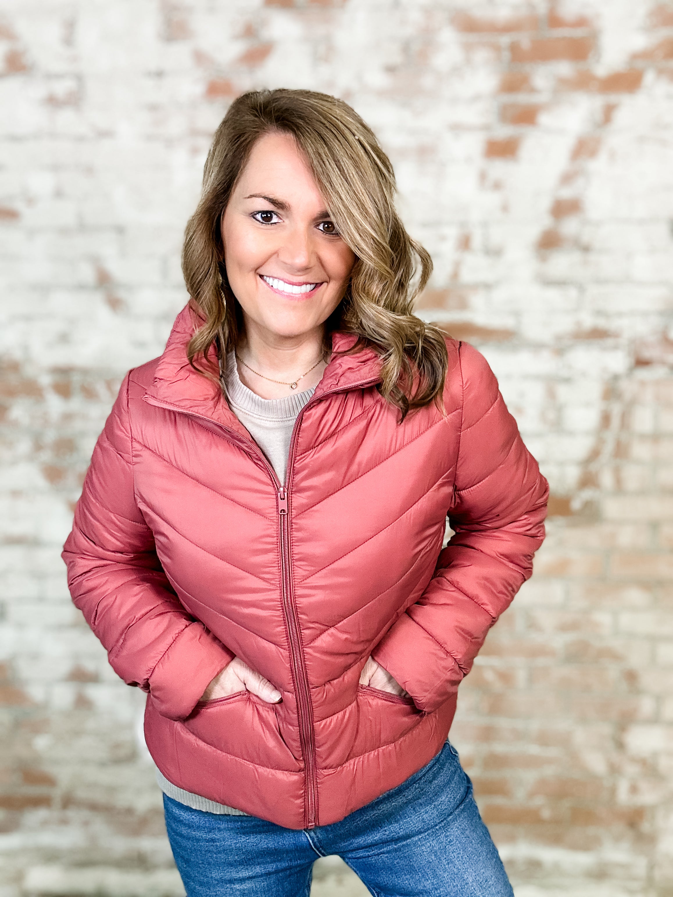 Chevron Puffer Jacket - FINAL SALE