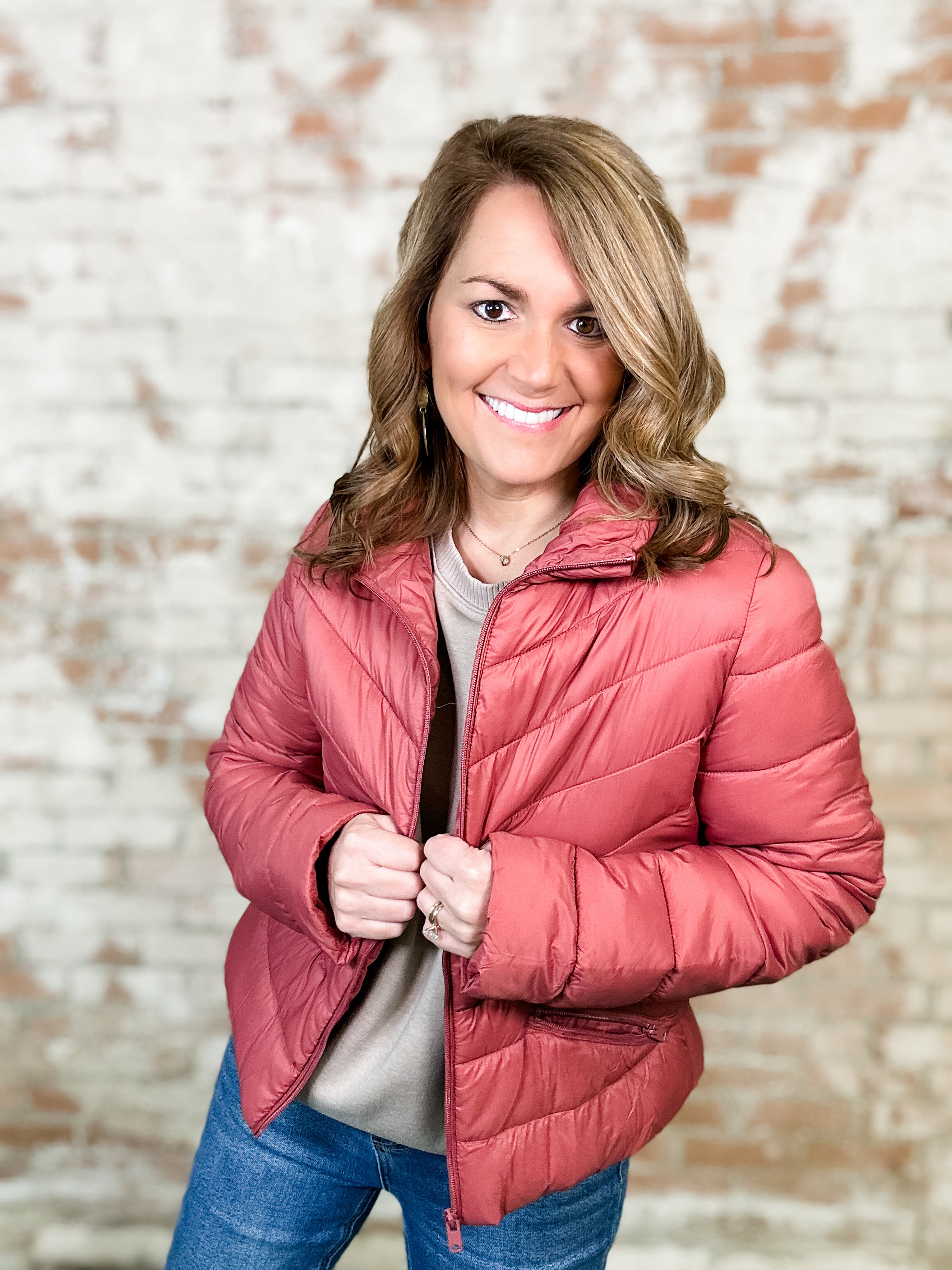 Chevron Puffer Jacket - FINAL SALE