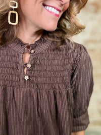Ivy Jane Mocha Floral Top