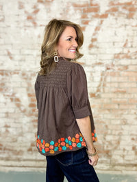 Ivy Jane Mocha Floral Top
