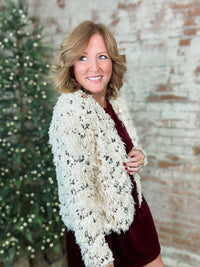 Hillary Ivory Fringe Sequin Jacket - FINAL SALE
