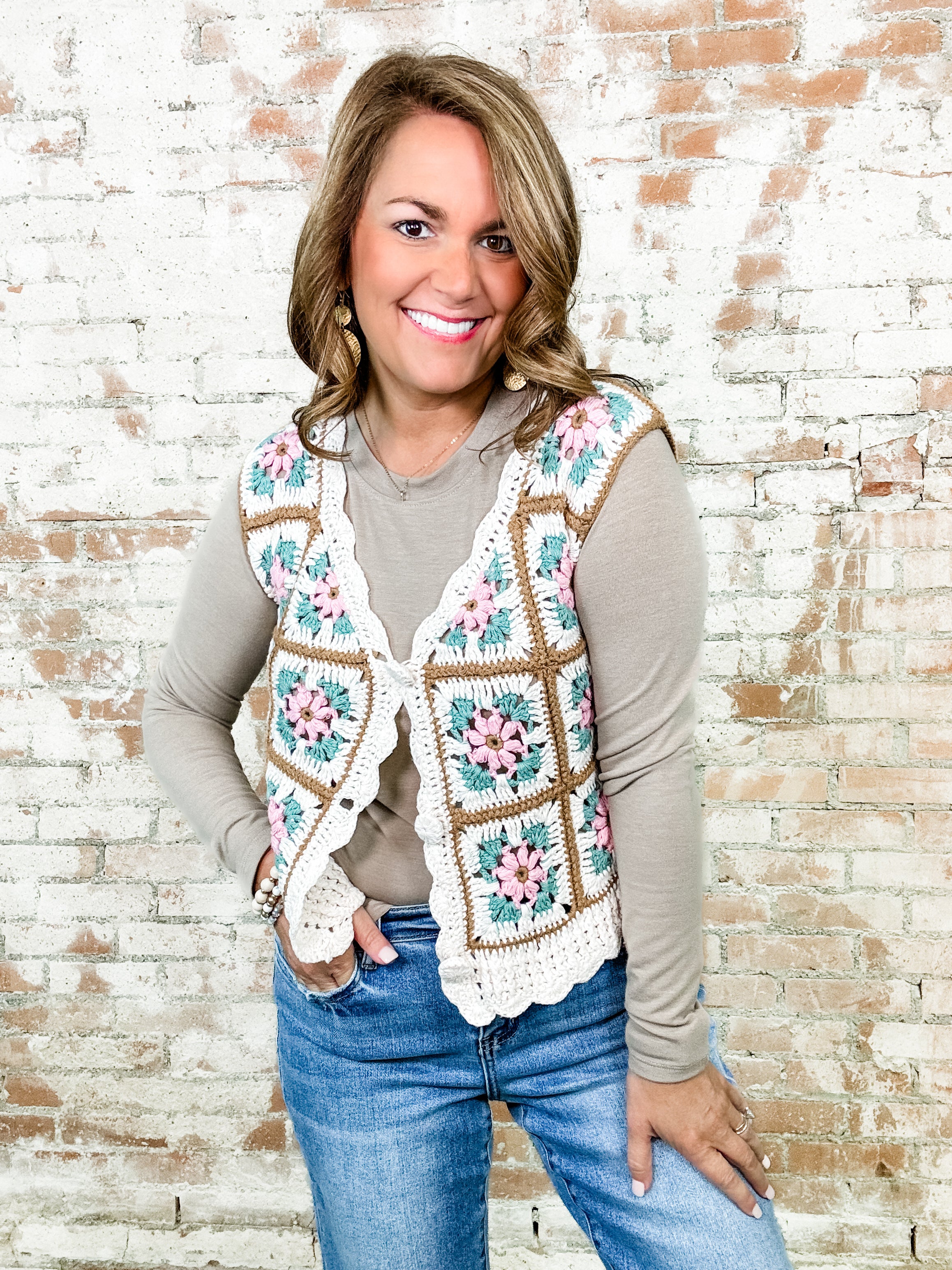 Trina Crochet Vest - FINAL SALE