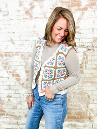 Trina Crochet Vest - FINAL SALE