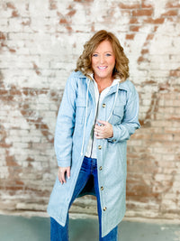 Darlene Hooded Solid Coat - FINAL SALE