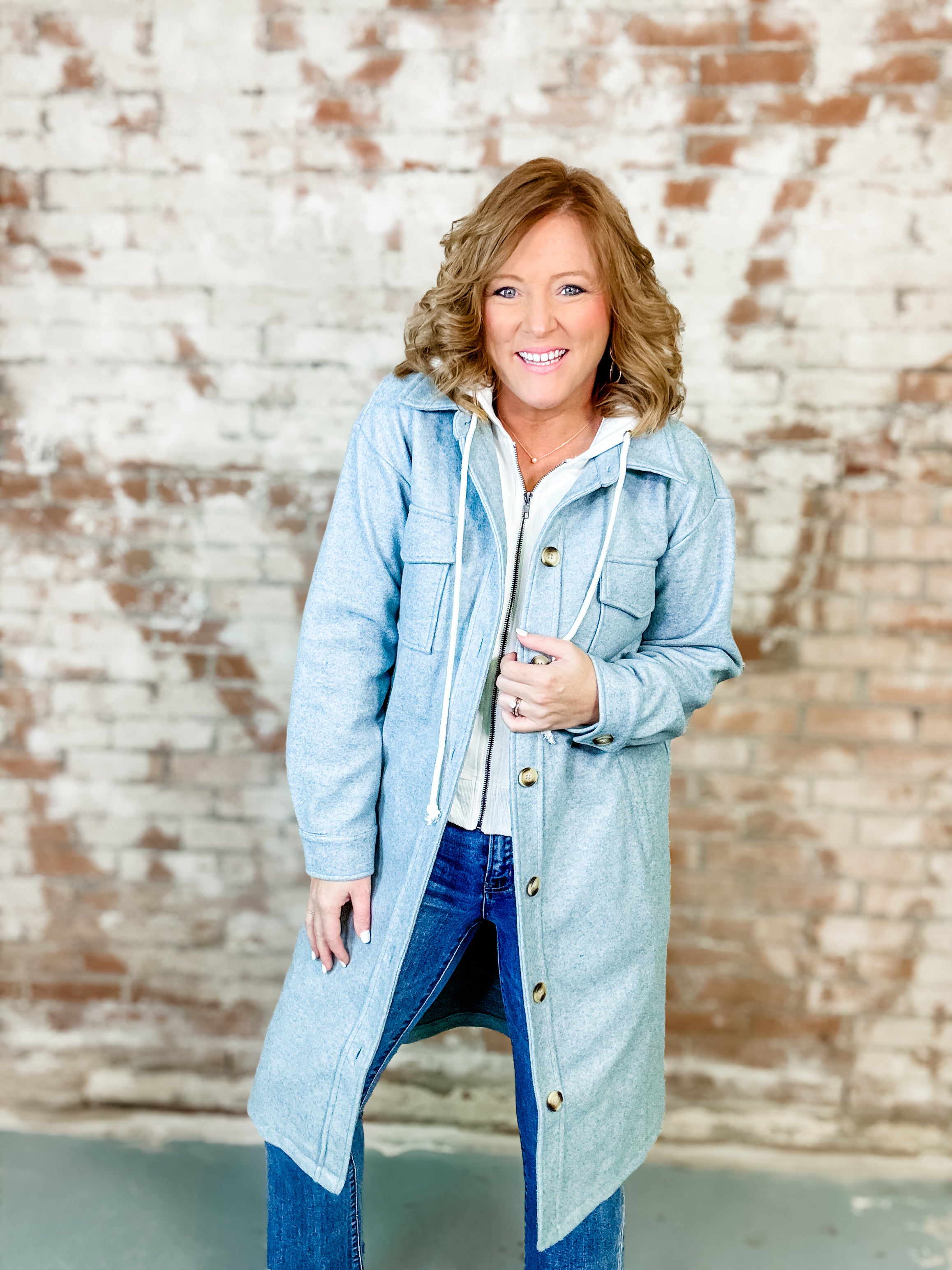 Darlene Hooded Solid Coat - FINAL SALE