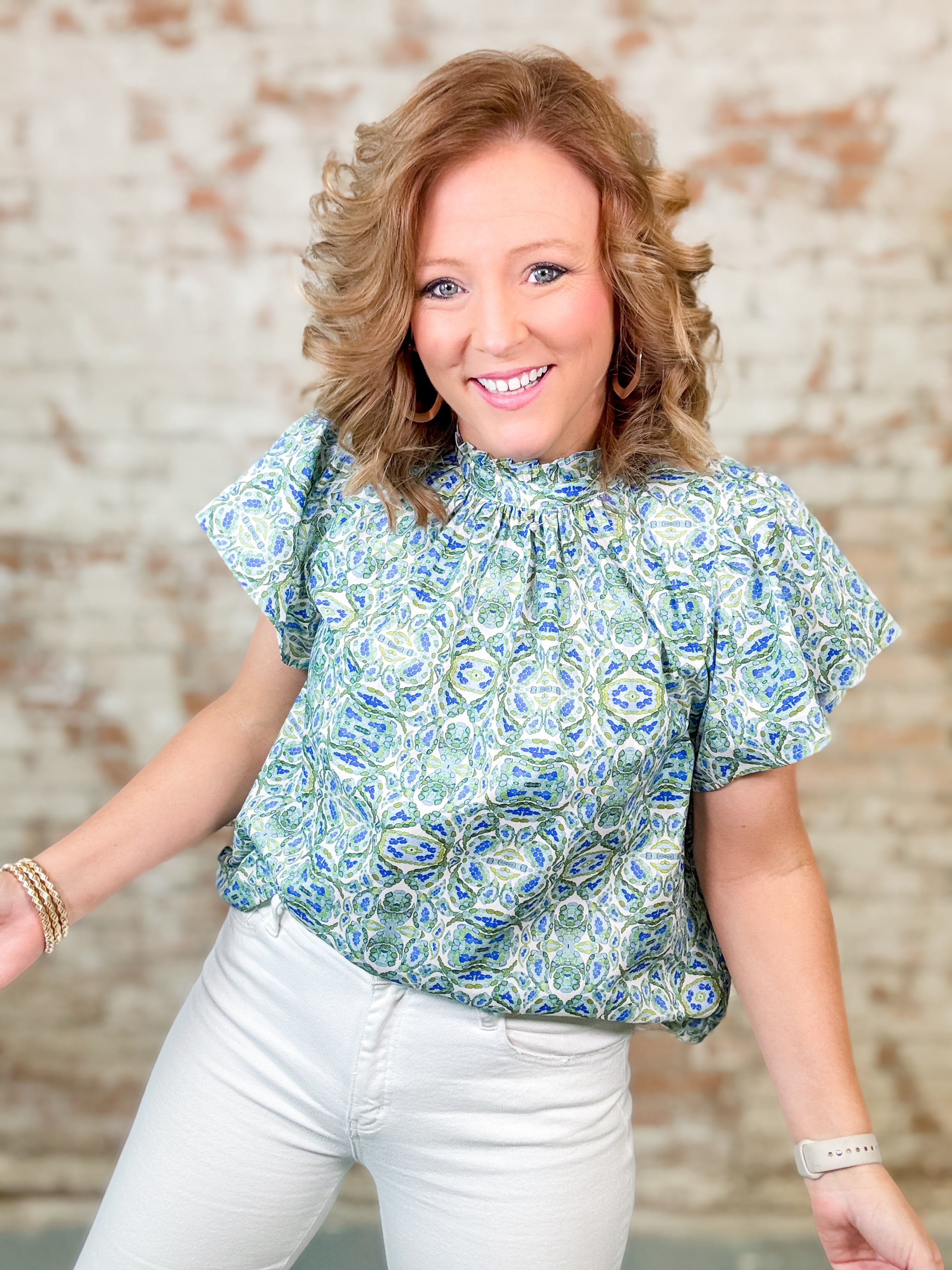 THML Oaklie Print Top - FINAL SALE