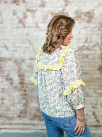 Tracey Floral Ruffle Top
