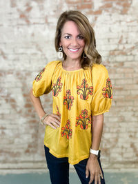 Ivy Jane Floral Embroidered Top