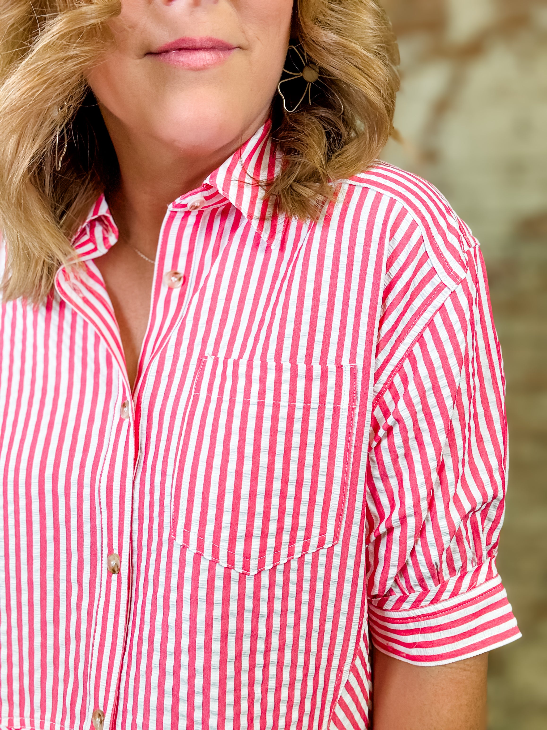 Darla Stripe Ruffle Hem Top - FINAL SALE