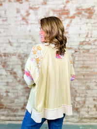 Sammye Mixed Print Henley Top