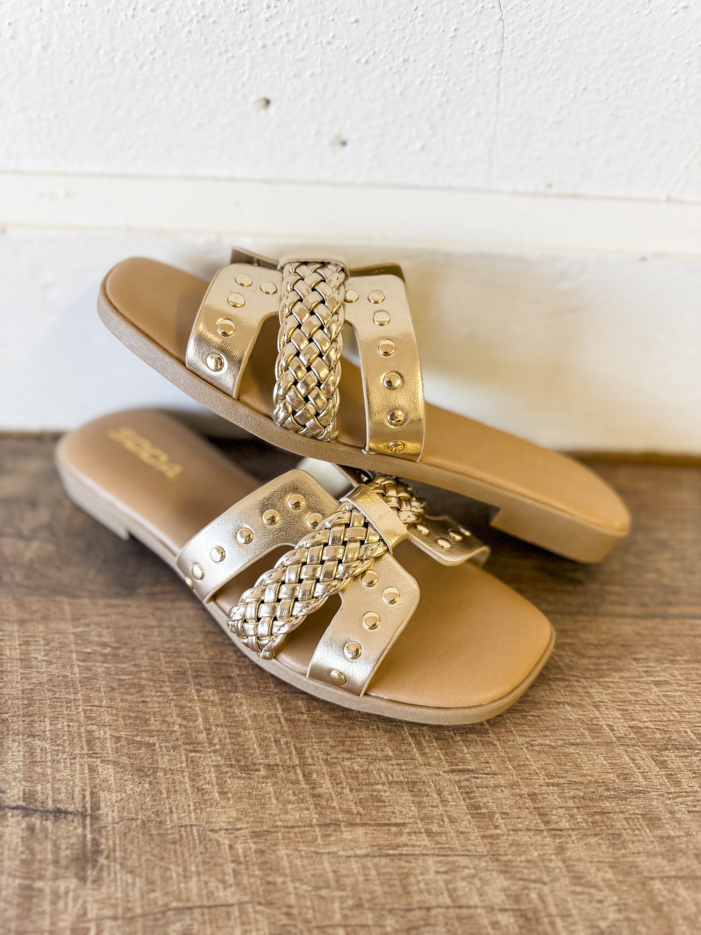 Seth Braided Gold Sandal - FINAL SALE