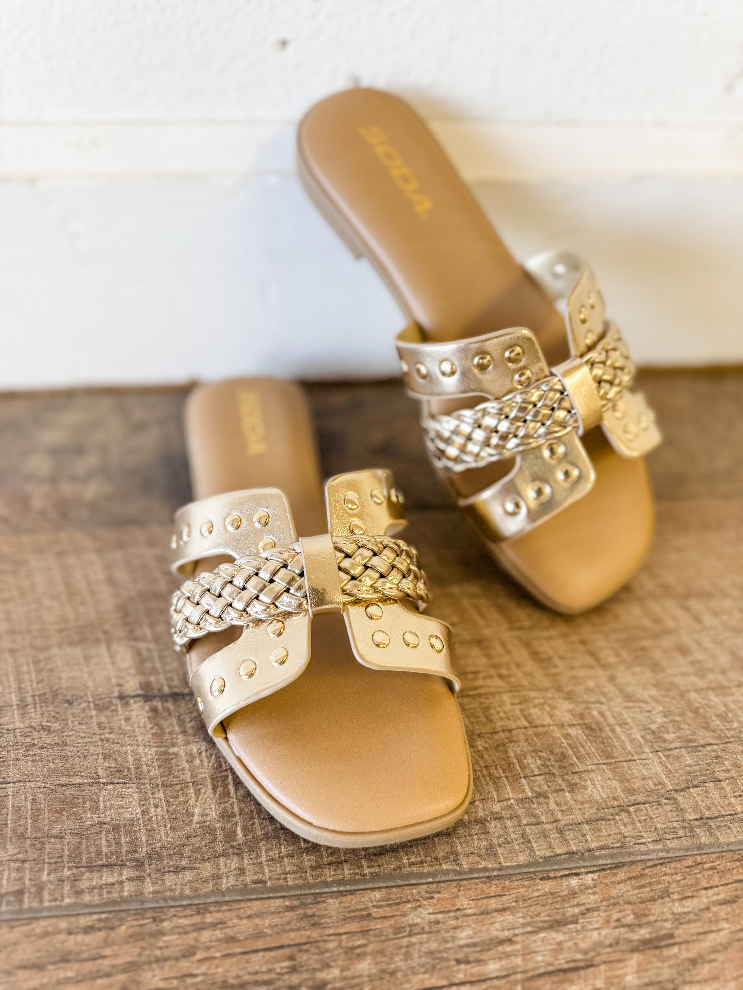 Seth Braided Gold Sandal - FINAL SALE