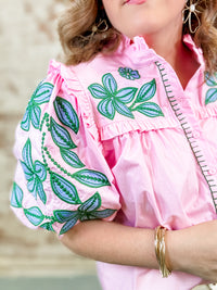 THML Keba Embroidered Top- FINAL SALE