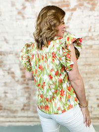 THML Clementine Flower Print Top - FINAL SALE