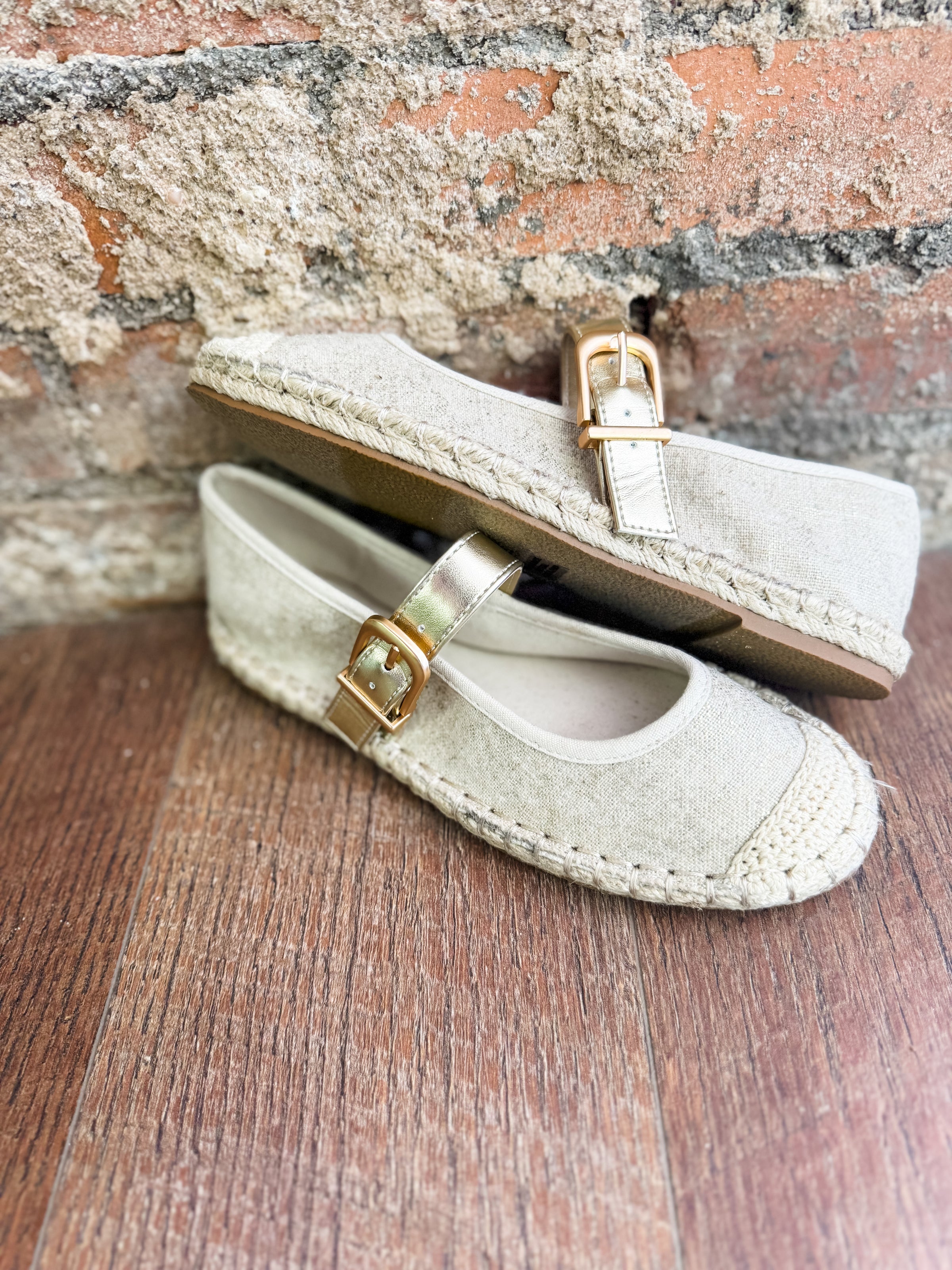 Corlie Gold Raffia Shoe - FINAL SALE