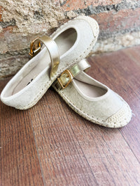 Corlie Gold Raffia Shoe - FINAL SALE