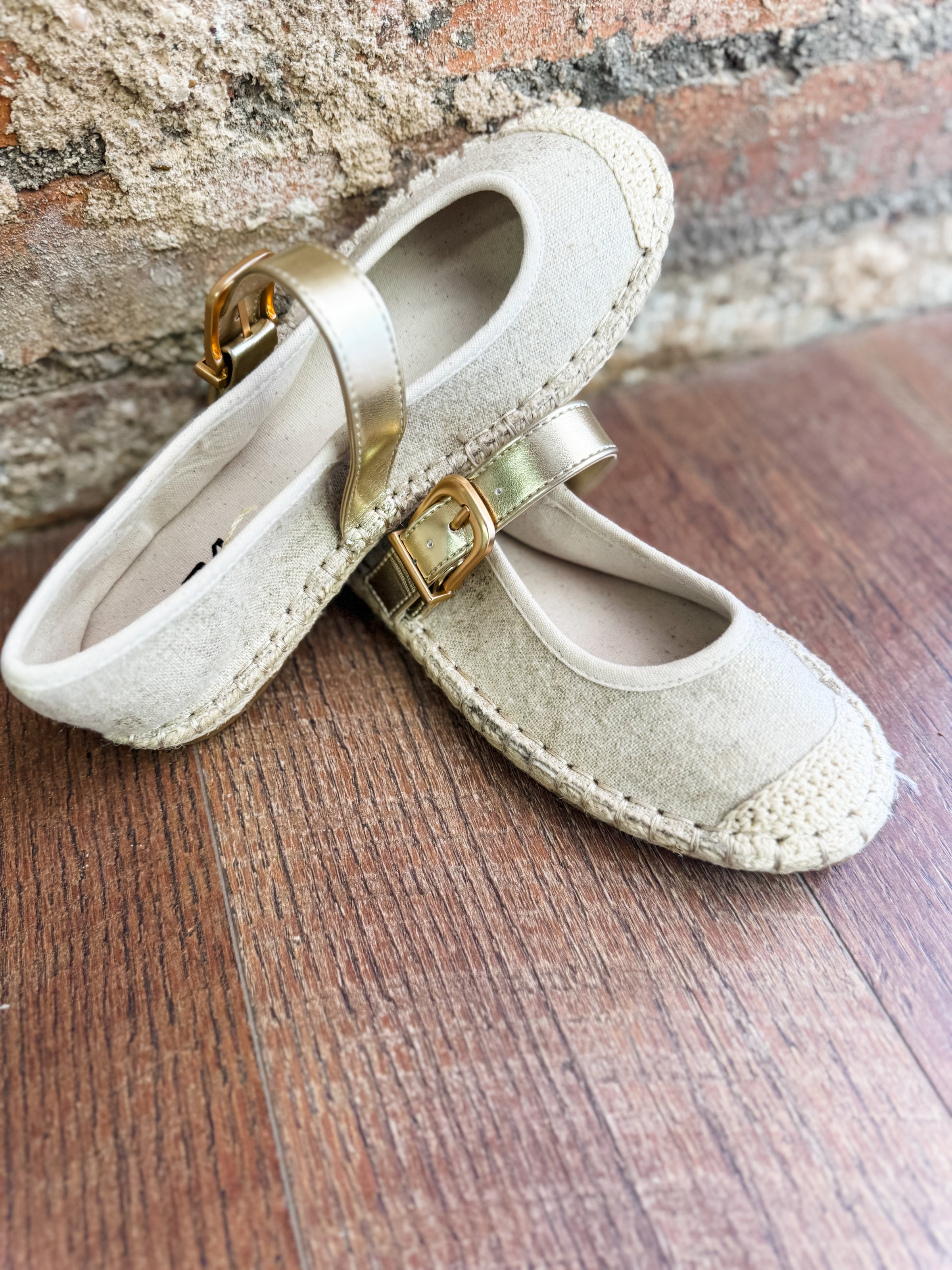 Corlie Gold Raffia Shoe - FINAL SALE