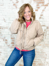 Camberleigh Textured Floral Puffer Jacket - FINAL SALE