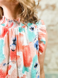 THML Chelsey Smocked Neck Top - FINAL SALE