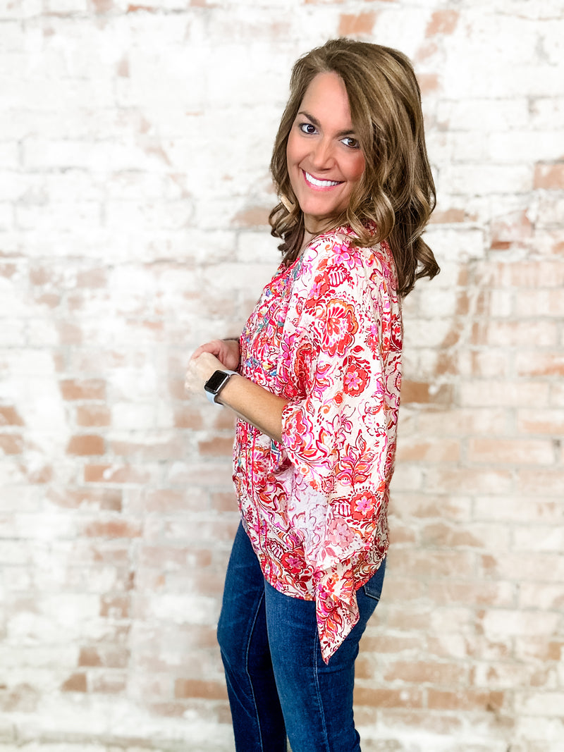 Beth Embroidered Poncho Top