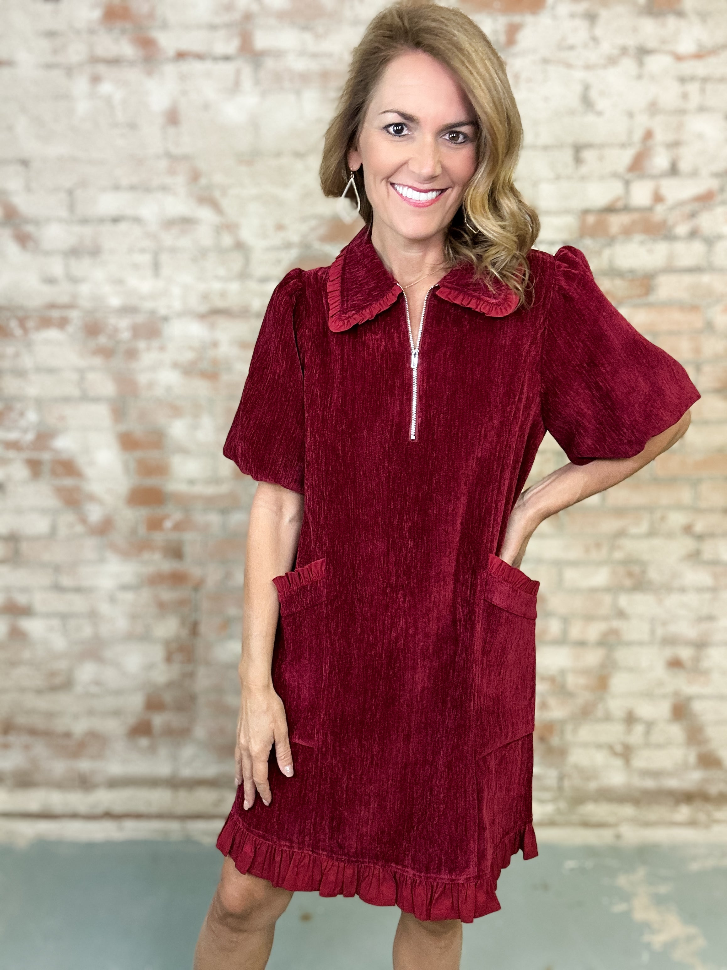 Alesia Bubble Sleeve Dress