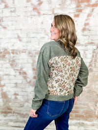Fiona Corduroy Jacquard Floral Jacket - FINAL SALE