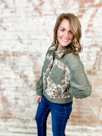Fiona Corduroy Jacquard Floral Jacket - FINAL SALE
