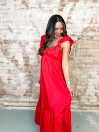 THML Kensly Red Ruffle Dress - FINAL SALE